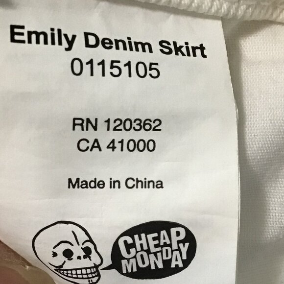 Cheap Monday Emily Denim Mini Skirt Size M - Picture 8 of 9